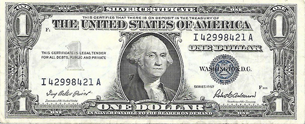 one dollar 1957
